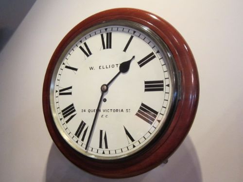 Large Victorian London Fusee Wallclock