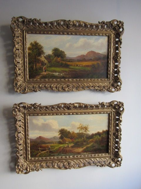 Pair of Lakeland Scene Victorian Oils