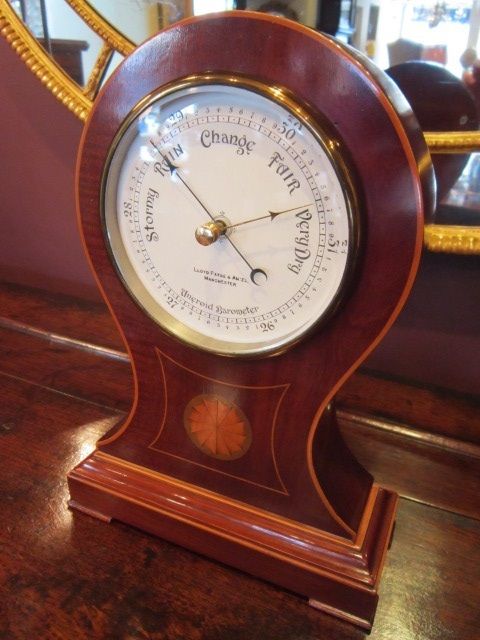 Victorian Sheraton Inlaid Desktop Barometer