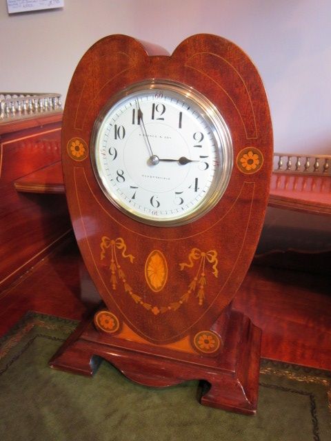 Art Nouveau Inlaid Mantel Clock
