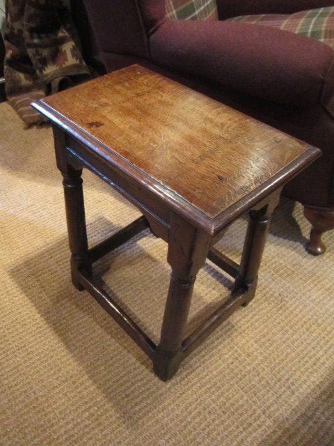 Early & Original Period Oak Joint Stool