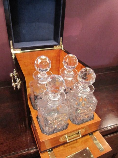 Fabulous Victorian Coromandel Tantalus Box