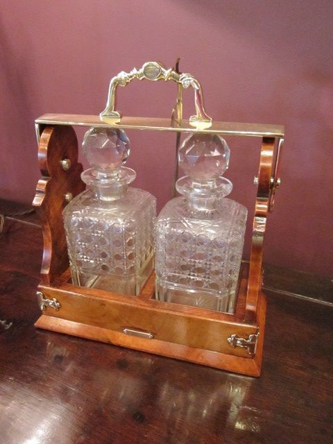 Outstanding Victorian Burr Walnut Tantalus