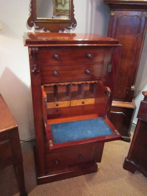 Superb Victorian Secretaire Wellington Chest