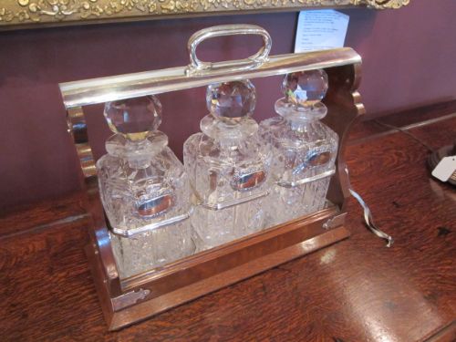 Top Quality Victorian Three Bottle Tantalus