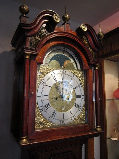 Impressive Mid Georgian Rolling Moon Longcase Clock