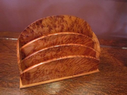 Superb Victorian Burr Yew Letter Rack