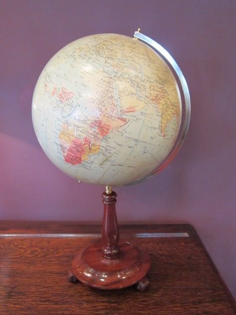 Superb 1920'S Phillips Terrestrial Globe
