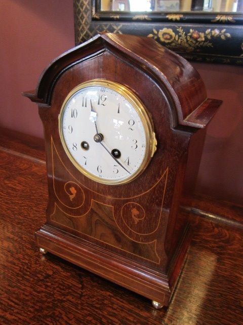 Top Quality Victorian Inlaid Striking Mantel Clock
