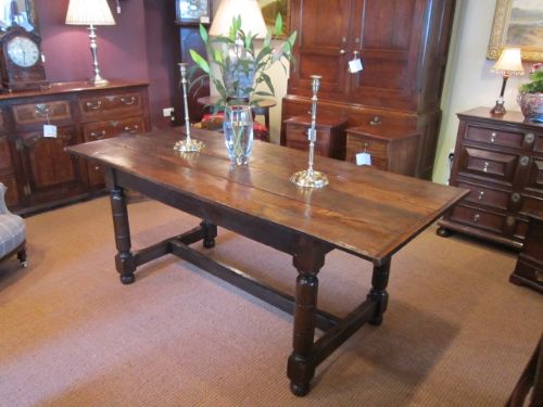 Superb Early Victorian Oak Farmhouse Table