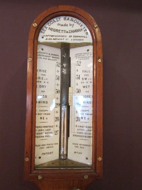 Rare Victorian Sea Coast Stick Barometer