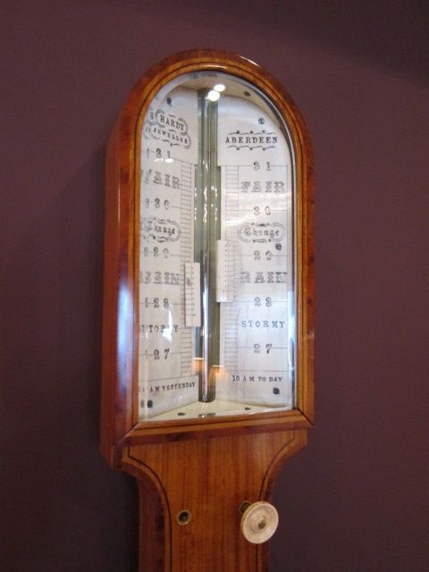 Fine Early Victorian Satinwood Stick Barometer