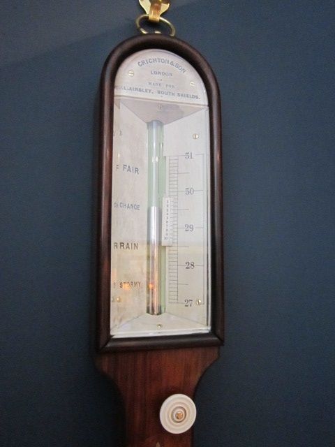 Victorian Rosewood Inlaid Marine Stick Barometer