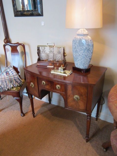 Small Regency Flame Mahogany Sideboard
