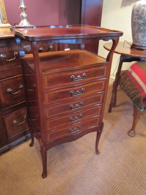 Superb Edwardian Inlaid Music Cabinet
