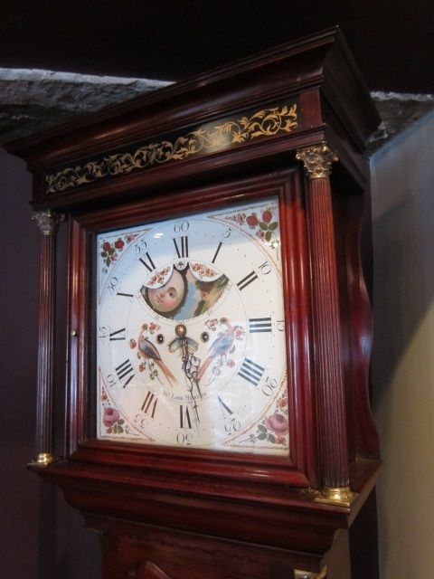 Fine George III Axe Moon Longcase Clock
