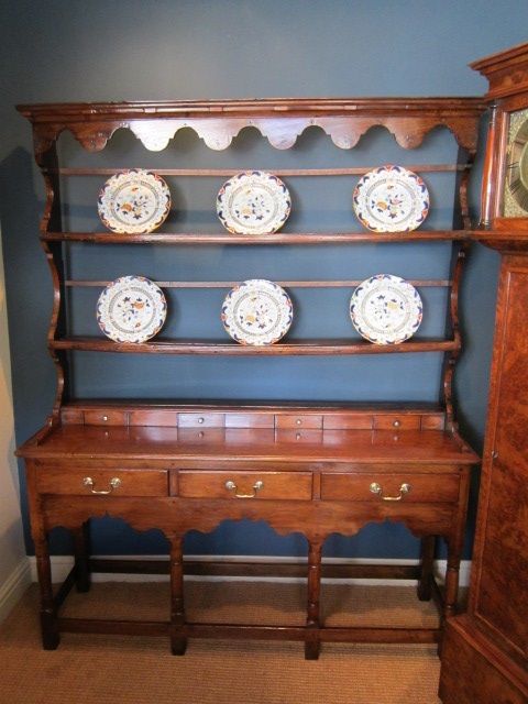 Small & Original Georgian Dresser & Rack