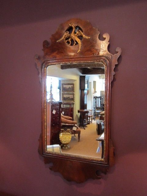 Small George III Mahogany Wall Mirror