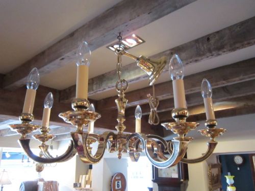 Quality Cast Bronze Eight Arm Chandelier
