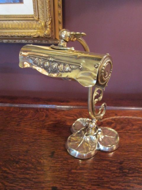 Decorative Edwardian Brass Desk Lamp