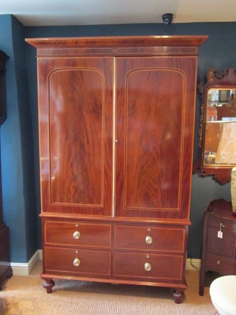 Stunning Regency Kingwood Inlaid Hanging Robe