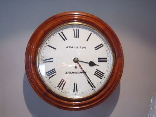 Victorian Single Fusee Mahogany Wallclock