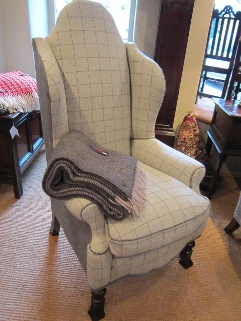 Large Victorian Mahogany Wing Armchair