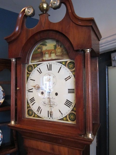 Small Late Georgian Inlaid Longcase Clock