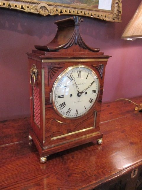 Small Regency Rosewood London Bracket Clock