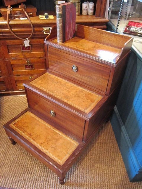 Fine Regency Mahogany Libary Steps