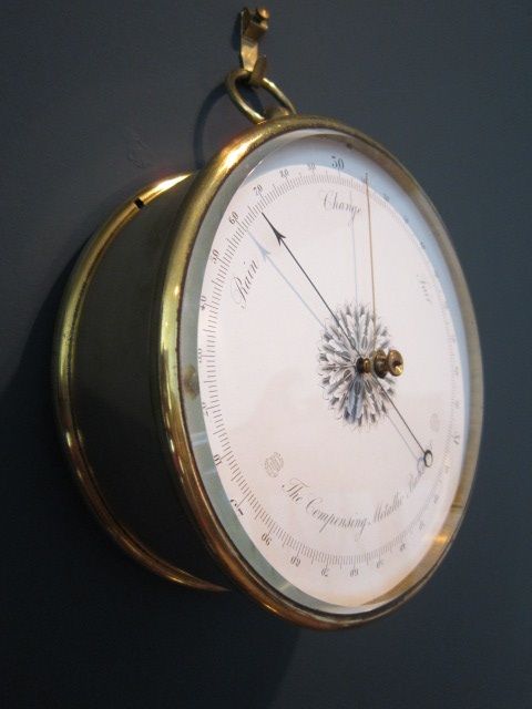 Large 19th Century French Metallic Barometer