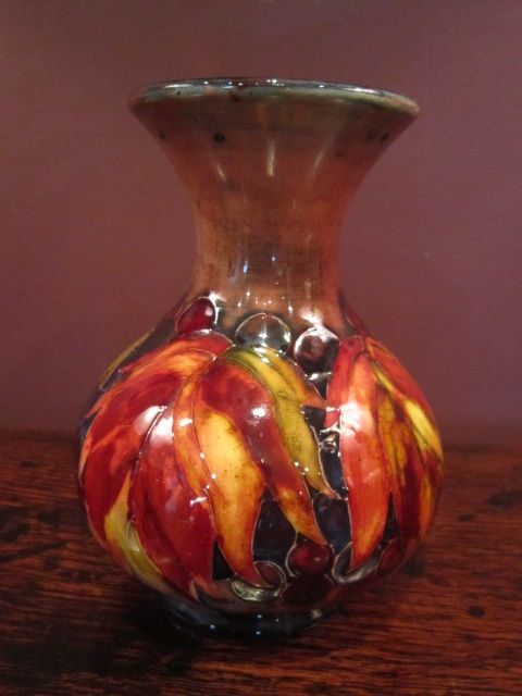 Moorcroft Leaf & Berries Flambe Vase