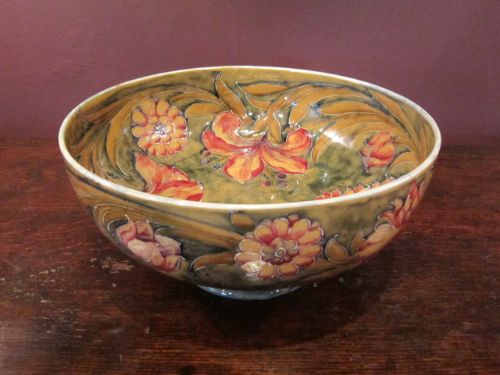 Superb Moorcroft Spanish Ochre Bowl