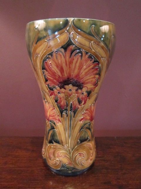 Impressive Moorcroft Brown Chrysantheum Vase