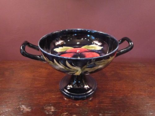 Early Moorcroft Pansy Pedestal Bowl