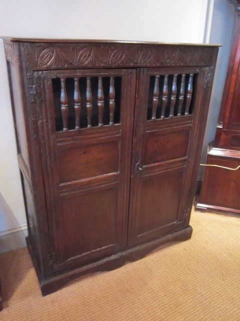 Superb Charles II Bread & Cheese Cupboard