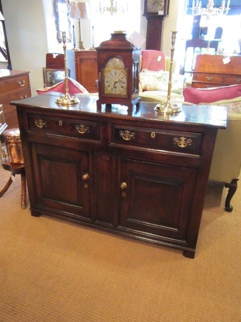 Small George II Oak Two Drawer Dresser Base