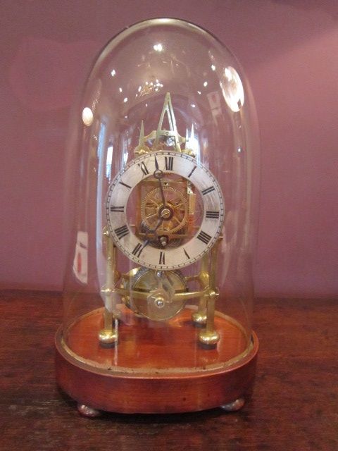 Miniature Mid Victorian Fusee Skeleton Clock