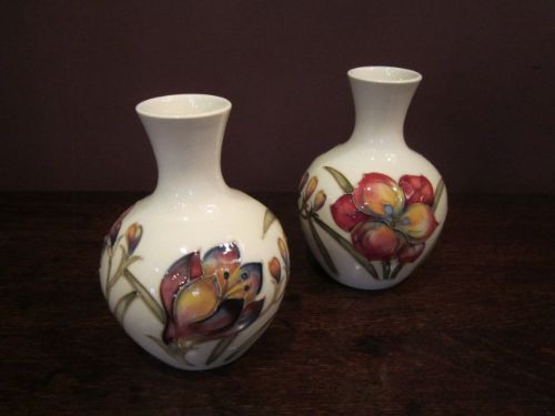 Pair of Moorcroft Freesia Vases