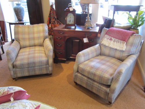 Top Quality Pair of Edwardian Club Lounge Armchairs