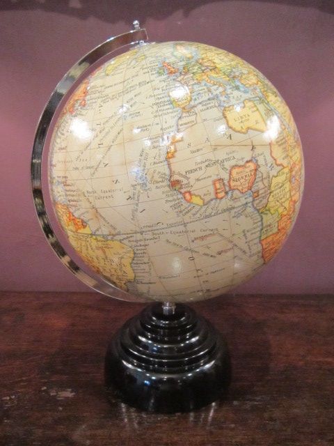1930'S Geographia 10" Terrestrial Globe