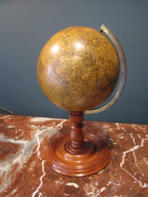 Small Victorian 5" Plaster Terrestrial Globe