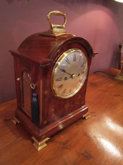 Stunning Regency Fusee Brass Inlaid Bracket Clock