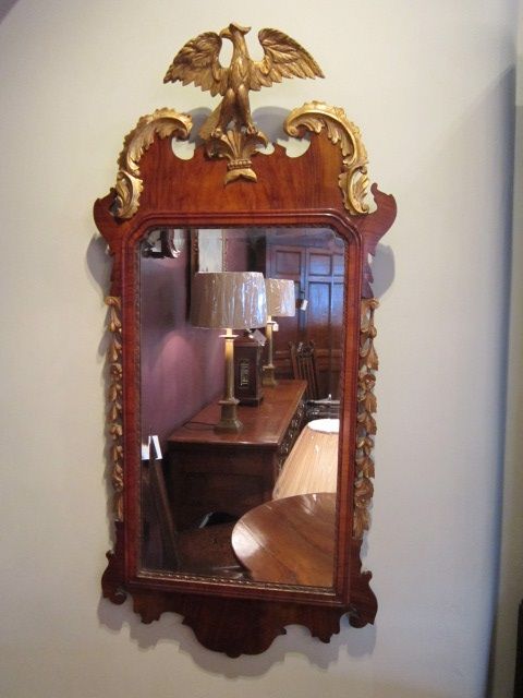 Superb George II Walnut Wall Mirror