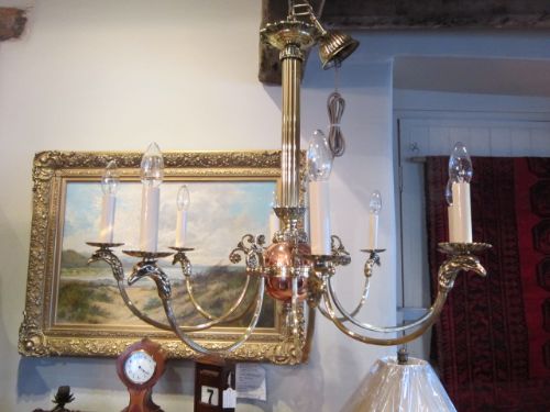 Fine Edwardian Grouse Head Chandelier