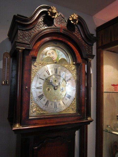 Fine George III Rolling Moon Longcase Clock