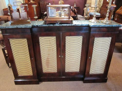 Fine Regency Rosewood Breakfront Side Cabinet