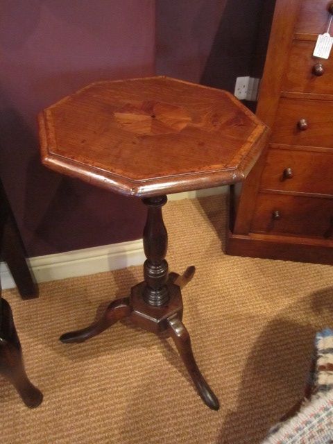George II Oak Snap Top Candle Table
