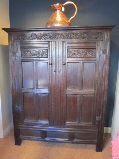 Early 18th Century Period Oak Press Cupboard