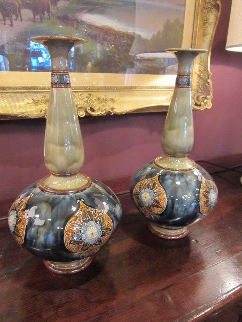Pair of Royal Doulton Stoneware Vases